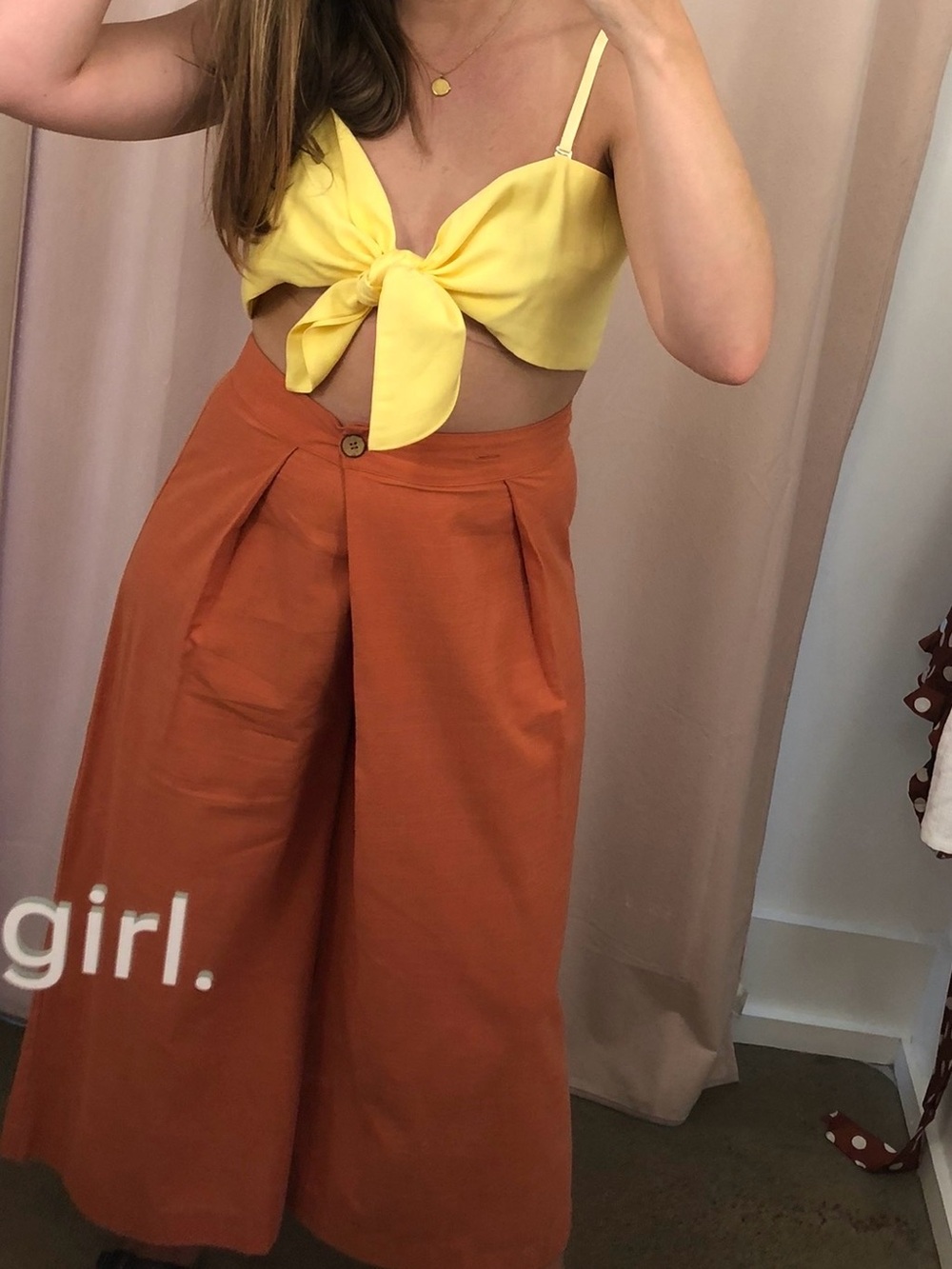 Kittenish Front Tie Crop Top